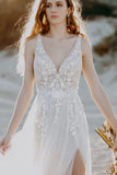 LTP0806,Ivory wedding dress v-neck bridal gown tulle lace wedding HZ0307