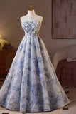 Strapless Lace Floral Applique Baeding A-line Homecoming HZ0307