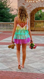 Colorful Sequin Homecoming Dresses Sleeveless Mini Party HZ0307