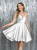 Cute Halter A-Line Homecoming Dress Mini Party Gown, HZ0307