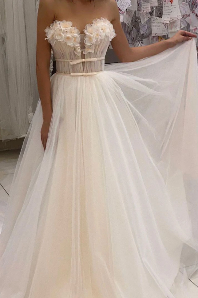 Elegant Tulle Sweetheart Prom Dress - Long Formal HZ0307