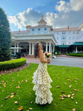 Free Shipping Available White Black Polka Dots Prom Dress - Sweetheart Ruffle Chiffon Sheath HZ0307