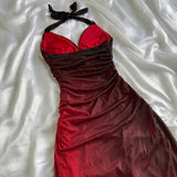 Glitter Black Red Chiffon Prom Dresses Senior Evening Party HZ0307