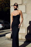 Glitter Black Sheath Prom Dress, Sexy See Through Party Dress, HZ0307