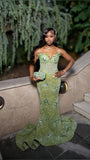 Hot Saling Luxury Beading Prom Dresses Sparkle Mermaid Evening Party HZ0307