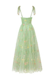 Charming Embroidery Floral Prom Dress Sweetheart Tulle Party HZ0307