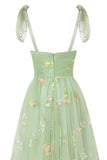 Charming Embroidery Floral Prom Dress Sweetheart Tulle Party HZ0307