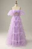 Lovely Tulle A-Line Prom Dress With Bubble Short HZ0307