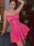 New Fashion Peach Pink Sleeveless Mini Homecoming HZ0307