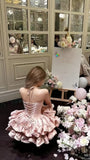 Pink Homecoming Dresses Mini Party Dress Birthday Prom Graduation HZ0307