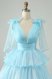 Pink V-Neck Homecoming Dress Chiffon V-Neck School Party Dress, HZ0307