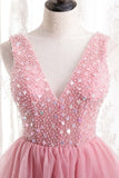Princess Pink Tiered Tulle Long Formal HZ0307