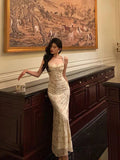 Sexy Sheath Straps Floral Satin Prom Dresses Birthday Outfits Evening Gown, HZ0307