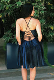 Simple Black A-Line Homecoming Dresses Short Party Dresses, HZ0307