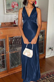 Simple Prom Dresses Cross Back Evening Party Dress Sleeveless Formal HZ0307