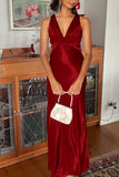 Simple Prom Dresses Cross Back Evening Party Dress Sleeveless Formal HZ0307