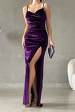 Spaghetti Straps Mermaid Long Prom HZ0307