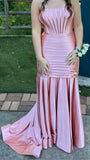 Strapless Mermaid Sleeveless Prom HZ0307