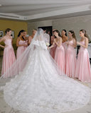 Vintage Pink Appliques Prom Dresses A-Line Party Bridesmaid HZ0307