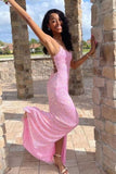 LTP0818,Light pink evening prom dresses,pink cross back formal HZ0307