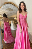 Princess Pink A-line Long Formal Dress with HZ0307