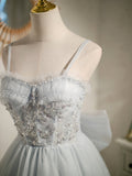 Princess Grey Beaded Short A-line Party HZ0307