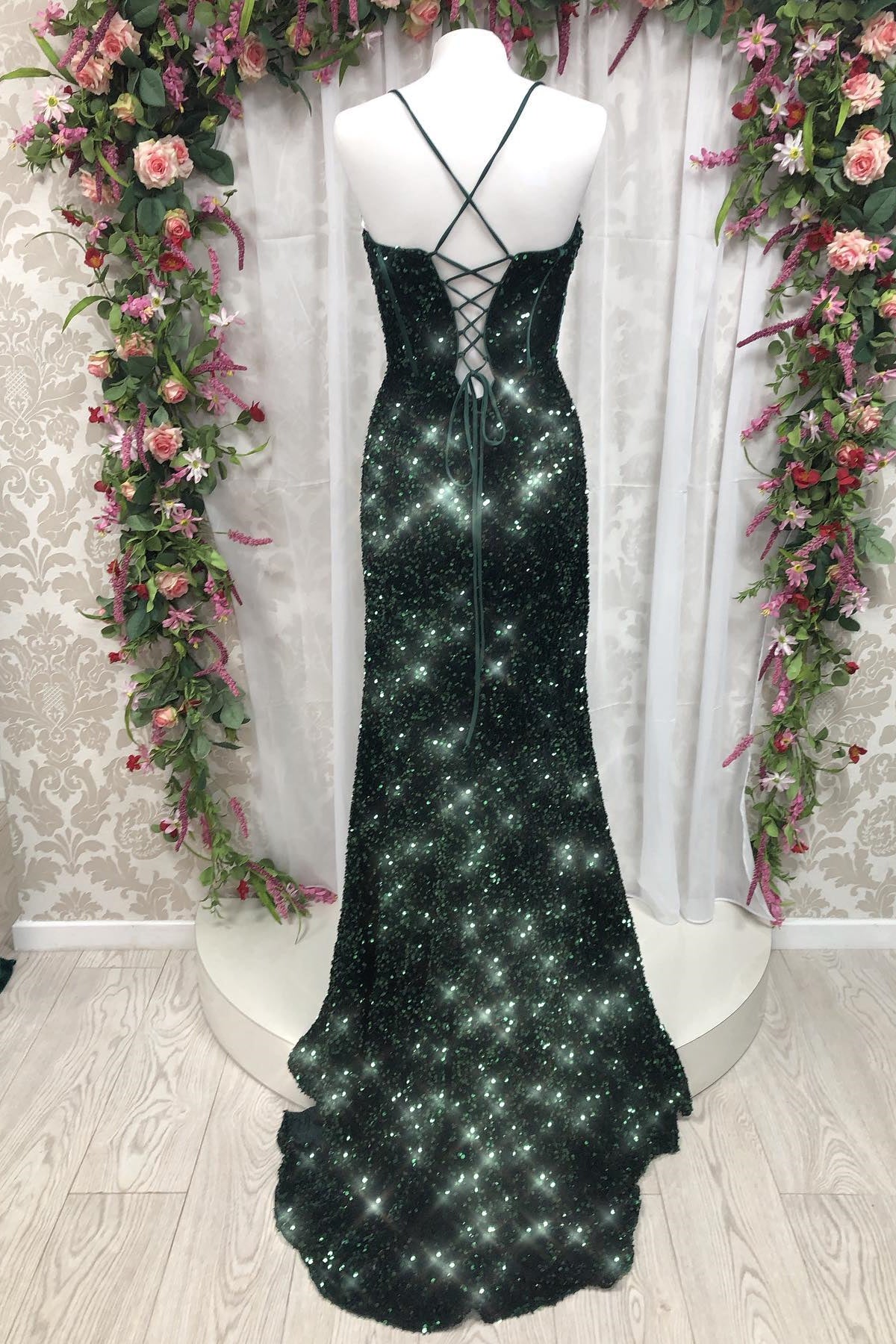Royal Blue Sequin Straps Mermaid Long Prom HZ0307