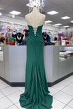 Sweetheart Green Appliques Sheath Long Prom HZ0307